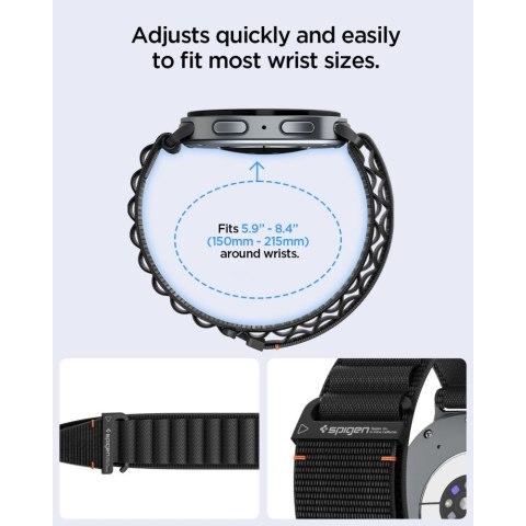SPIGEN WBF1 BAND SAMSUNG GALAXY WATCH 8 / 9 / CLASSIC (40 / 44 / 46 MM) BLACK