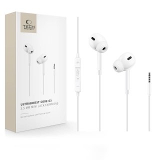 TECH-PROTECT ULTRABOOST MINI JACK EARPHONE CORE G3 WHITE