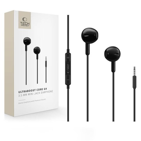TECH-PROTECT ULTRABOOST MINI JACK EARPHONE CORE G4 BLACK