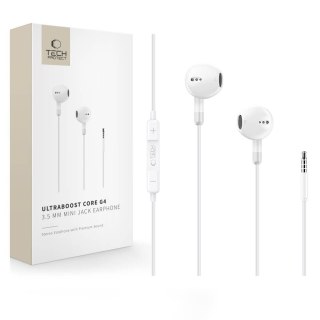 TECH-PROTECT ULTRABOOST MINI JACK EARPHONE CORE G4 WHITE