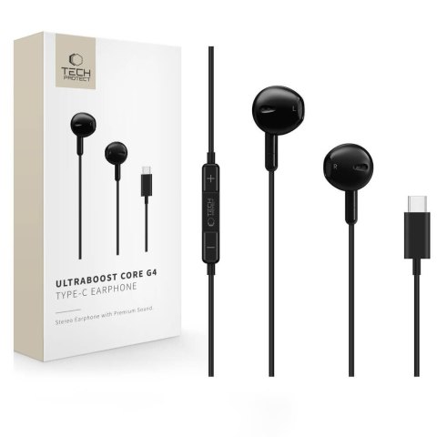 TECH-PROTECT ULTRABOOST TYPE-C EARPHONE CORE G4 BLACK
