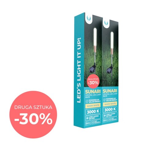 Zestaw Forever Light Lampa solarna LED SUNARI FLS-72 Pałka 3000K 600mAh 0,72Wh Ni-MH x2