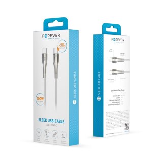 Forever kabel Sleek USB-C - USB-C 1,0 m 100W biały