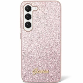 Guess nakładka do Samsung Galaxy S24 Ultra S928 GUHCS24LHGGSHP różowa hardcase Glitter Script