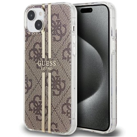 Guess nakładka do iPhone 15 Plus 6,7" GUHCP15MH4PSEGW brązowa HC IML 4G GOLD STRIPE Guess nakładka do iPhone 15 Plus 6,7" GUHCP15MH4PSEGW brązowa HC IML 4G GOLD STRIPE