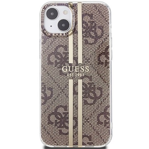 Guess nakładka do iPhone 15 Plus 6,7" GUHCP15MH4PSEGW brązowa HC IML 4G GOLD STRIPE Guess nakładka do iPhone 15 Plus 6,7" GUHCP15MH4PSEGW brązowa HC IML 4G GOLD STRIPE