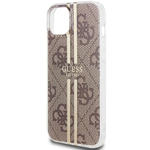 Guess nakładka do iPhone 15 Plus 6,7" GUHCP15MH4PSEGW brązowa HC IML 4G GOLD STRIPE Guess nakładka do iPhone 15 Plus 6,7" GUHCP15MH4PSEGW brązowa HC IML 4G GOLD STRIPE