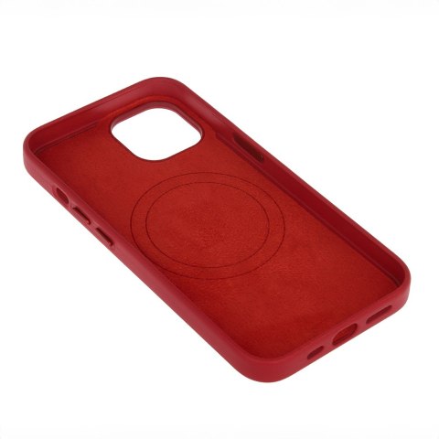 Nakładka Mag Leather do iPhone 13 Pro Max 6,7" czerwona Nakładka Mag Leather do iPhone 13 Pro Max 6,7" czerwona