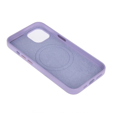 Nakładka Mag Leather do iPhone 13 Pro Max 6,7" fioletowa