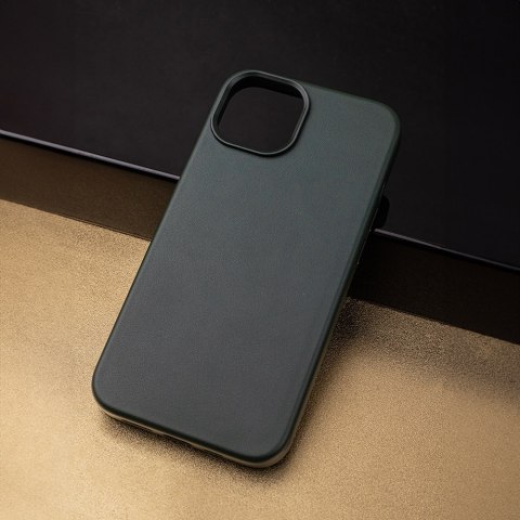 Nakładka Mag Leather do iPhone 15 Plus 6,7" ciemnozielona Nakładka Mag Leather do iPhone 15 Plus 6,7" ciemnozielona