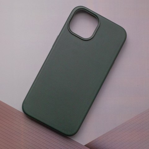 Nakładka Mag Leather do iPhone 15 Plus 6,7" ciemnozielona Nakładka Mag Leather do iPhone 15 Plus 6,7" ciemnozielona