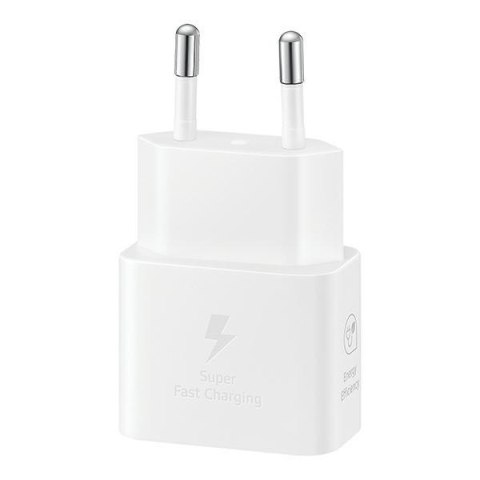 Samsung ładowarka Sieciowa GaN Super Fast Charger EP-T2510NWEGEU USB C 3A 25W biała Samsung ładowarka Sieciowa GaN Super Fast Charger EP-T2510NWEGEU USB C 3A 25W biała