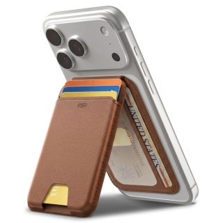 ESR CLASSIC RFID MAGNETIC WALLET STAND MAGSAFE BROWN