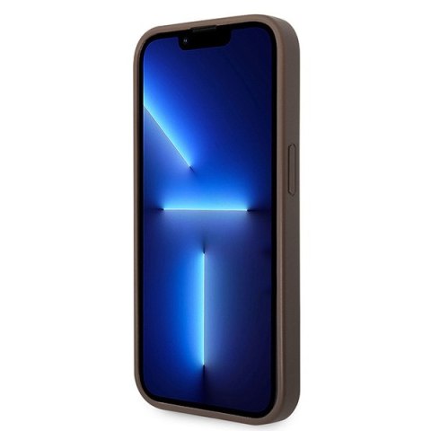 Guess nakładka do iPhone 15 Pro 6.1" GUHCP15L4GMGBR brązowa hardcase 4G Big Metal Logo