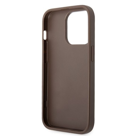 Guess nakładka do iPhone 15 Pro 6.1" GUHCP15L4GMGBR brązowa hardcase 4G Big Metal Logo