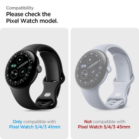 FOLIA HYDROŻELOWA SPIGEN ELITE SHIELD "EZ FIT" 2-PACK GOOGLE PIXEL WATCH 3 / 4 / 5 (41 MM) CLEAR