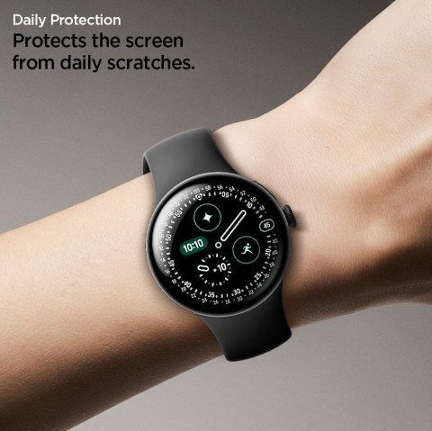 FOLIA HYDROŻELOWA SPIGEN ELITE SHIELD "EZ FIT" 2-PACK GOOGLE PIXEL WATCH 3 / 4 / 5 (41 MM) CLEAR
