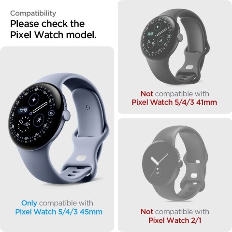 FOLIA HYDROŻELOWA SPIGEN ELITE SHIELD "EZ FIT" 2-PACK GOOGLE PIXEL WATCH 3 / 4 / 5 (45 MM) CLEAR