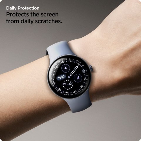FOLIA HYDROŻELOWA SPIGEN ELITE SHIELD "EZ FIT" 2-PACK GOOGLE PIXEL WATCH 3 / 4 / 5 (45 MM) CLEAR