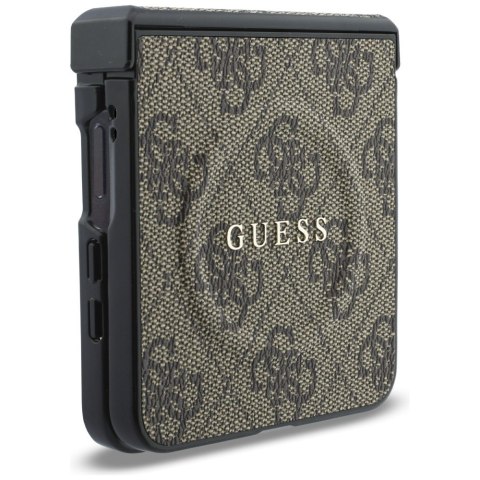Guess nakładka HC Magnetic 4G PU CLASSIC do Samsung Galaxy Z Flip 8 brązowa