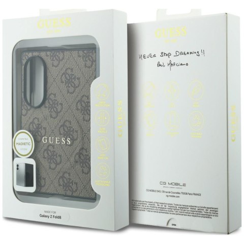 Guess nakładka HC Magnetic 4G PU CLASSIC do Samsung Galaxy Z Fold 8 brązowa