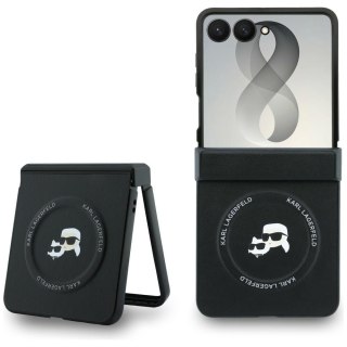 Karl Lagerfeld nakładka HC Magnetic PU K&C Pins do Samsung Galaxy Z Flip 8 czarna