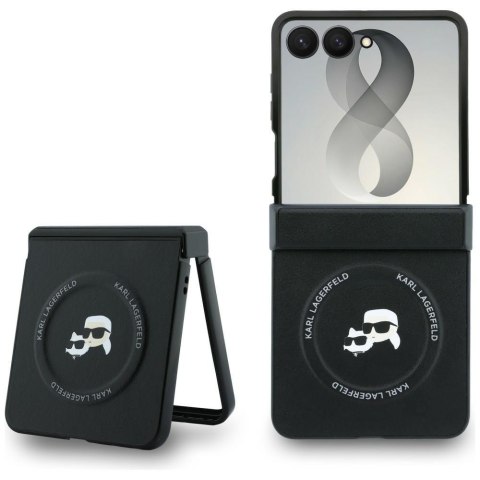 Karl Lagerfeld nakładka HC Magnetic PU K&C Pins do Samsung Galaxy Z Flip 8 czarna