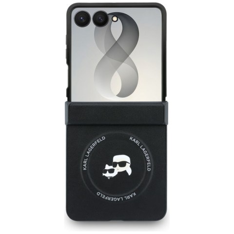Karl Lagerfeld nakładka HC Magnetic PU K&C Pins do Samsung Galaxy Z Flip 8 czarna