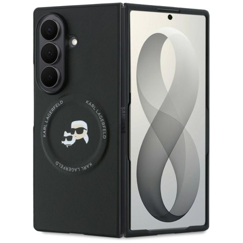 Karl Lagerfeld nakładka HC Magnetic PU K&C Pins do Samsung Galaxy Z Fold 8 Ultra czarna