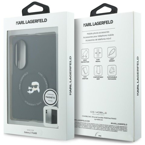 Karl Lagerfeld nakładka HC Magnetic PU K&C Pins do Samsung Galaxy Z Fold 8 czarna