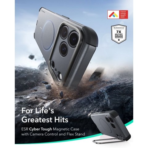 ESR CYBER TOUGH KICKSTAND MAGSAFE IPHONE 17 PRO / 18 PRO GREY