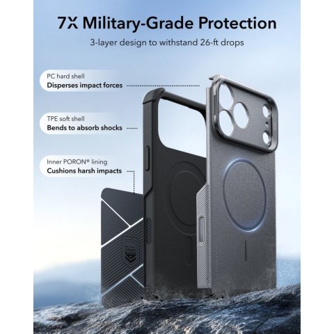 ESR CYBER TOUGH KICKSTAND MAGSAFE IPHONE 17 PRO / 18 PRO GREY