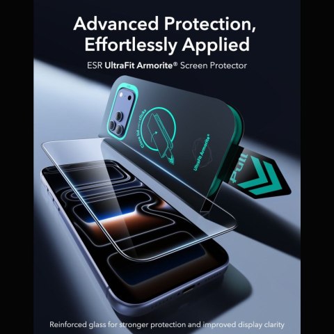 SZKŁO HARTOWANE ESR ULTRAFIT ARMORITE TEMPERED GLASS 2-PACK IPHONE 17 PRO MAX / 18 PRO MAX BLACK