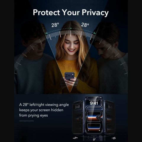 SZKŁO PRYWATYZUJĄCE ESR ULTRAFIT ARMORITE TEMPERED GLASS 2-PACK IPHONE 18 PRO MAX PRIVACY