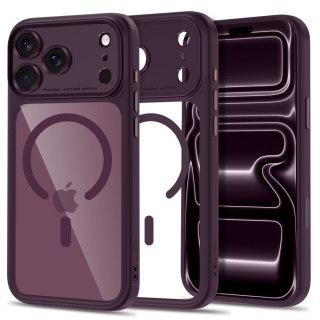 TECH-PROTECT MAGPEAK MAGSAFE CC IPHONE 17 PRO MAX / 18 PRO MAX BURGUNDY/CLEAR