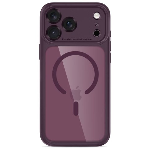 TECH-PROTECT MAGPEAK MAGSAFE CC IPHONE 17 PRO MAX / 18 PRO MAX BURGUNDY/CLEAR