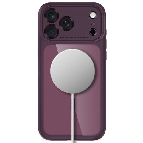 TECH-PROTECT MAGPEAK MAGSAFE CC IPHONE 17 PRO MAX / 18 PRO MAX BURGUNDY/CLEAR