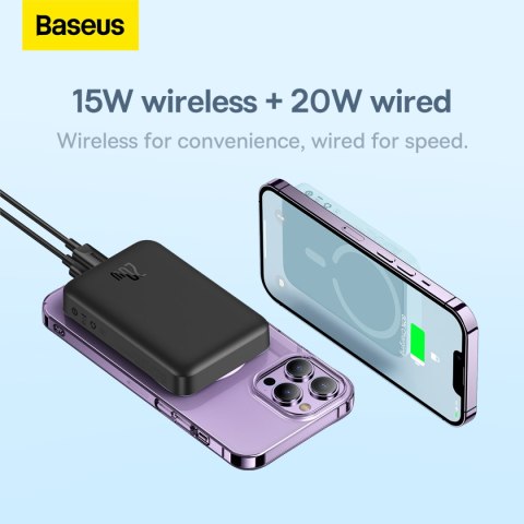 Baseus power bank magnetyczny Mini 20W 10000mAh czarny Baseus power bank magnetyczny Mini 20W 10000mAh czarny