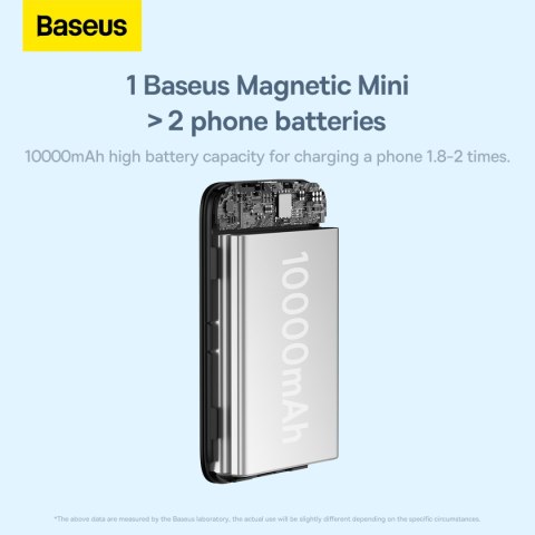 Baseus power bank magnetyczny Mini 20W 10000mAh czarny Baseus power bank magnetyczny Mini 20W 10000mAh czarny
