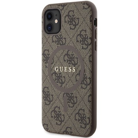 Guess nakładka do iPhone 11 GUHMN61G4GFRW brązowa HC MAGSAFE PU 4G RING CLASSIC LOGO Guess nakładka do iPhone 11 GUHMN61G4GFRW brązowa HC MAGSAFE PU 4G RING CLASSIC LOGO