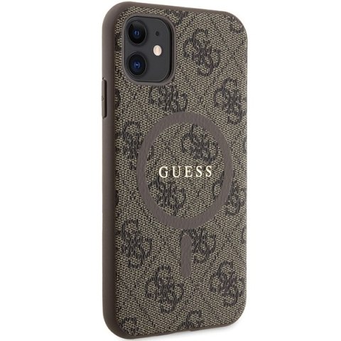 Guess nakładka do iPhone 11 GUHMN61G4GFRW brązowa HC MAGSAFE PU 4G RING CLASSIC LOGO Guess nakładka do iPhone 11 GUHMN61G4GFRW brązowa HC MAGSAFE PU 4G RING CLASSIC LOGO