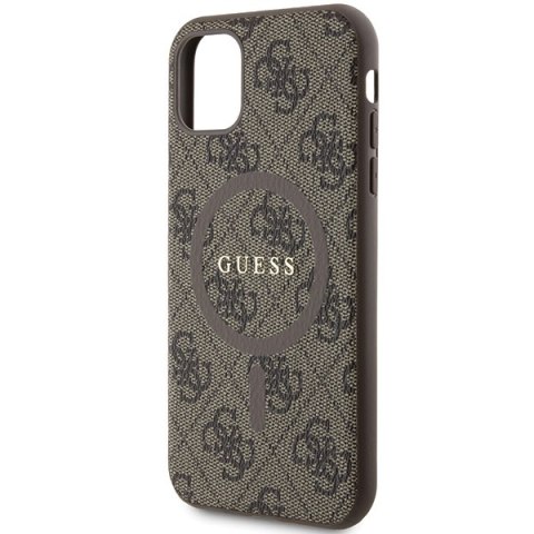 Guess nakładka do iPhone 11 GUHMN61G4GFRW brązowa HC MAGSAFE PU 4G RING CLASSIC LOGO Guess nakładka do iPhone 11 GUHMN61G4GFRW brązowa HC MAGSAFE PU 4G RING CLASSIC LOGO