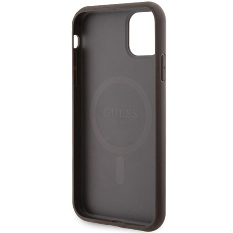 Guess nakładka do iPhone 11 GUHMN61G4GFRW brązowa HC MAGSAFE PU 4G RING CLASSIC LOGO Guess nakładka do iPhone 11 GUHMN61G4GFRW brązowa HC MAGSAFE PU 4G RING CLASSIC LOGO