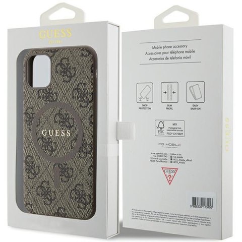Guess nakładka do iPhone 11 GUHMN61G4GFRW brązowa HC MAGSAFE PU 4G RING CLASSIC LOGO Guess nakładka do iPhone 11 GUHMN61G4GFRW brązowa HC MAGSAFE PU 4G RING CLASSIC LOGO
