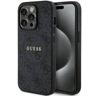 Guess nakładka do iPhone 13 Pro 6,1" GUHMP13LG4GFRK czarna HC MAGSAFE PU 4G RING CLASSIC LOGO