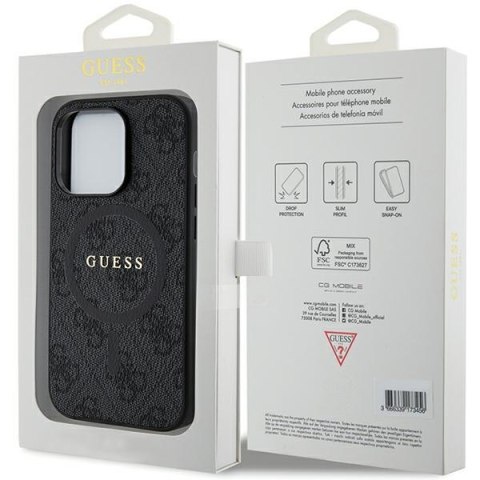Guess nakładka do iPhone 13 Pro 6,1" GUHMP13LG4GFRK czarna HC MAGSAFE PU 4G RING CLASSIC LOGO Guess nakładka do iPhone 13 Pro 6,1" GUHMP13LG4GFRK czarna HC MAGSAFE PU 4G RING CLASSIC LOGO