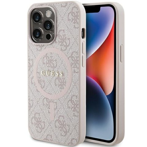 Guess nakładka do iPhone 13 Pro 6,1" GUHMP13LG4GFRP różowa HC MAGSAFE PU 4G RING CLASSIC LOGO Guess nakładka do iPhone 13 Pro 6,1" GUHMP13LG4GFRP różowa HC MAGSAFE PU 4G RING CLASSIC LOGO