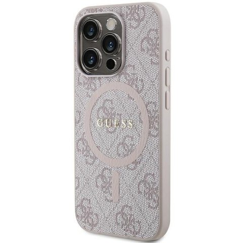 Guess nakładka do iPhone 13 Pro 6,1" GUHMP13LG4GFRP różowa HC MAGSAFE PU 4G RING CLASSIC LOGO Guess nakładka do iPhone 13 Pro 6,1" GUHMP13LG4GFRP różowa HC MAGSAFE PU 4G RING CLASSIC LOGO