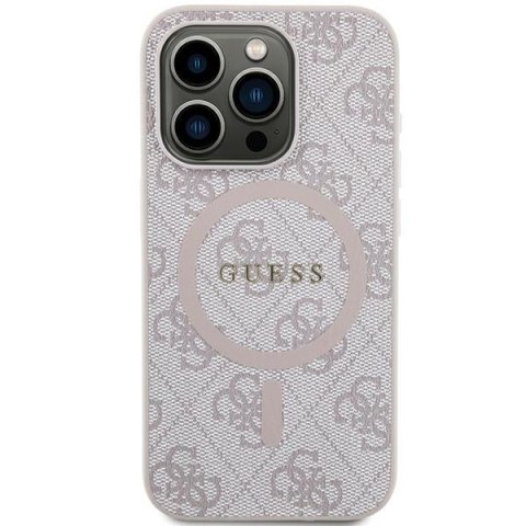 Guess nakładka do iPhone 13 Pro 6,1" GUHMP13LG4GFRP różowa HC MAGSAFE PU 4G RING CLASSIC LOGO Guess nakładka do iPhone 13 Pro 6,1" GUHMP13LG4GFRP różowa HC MAGSAFE PU 4G RING CLASSIC LOGO