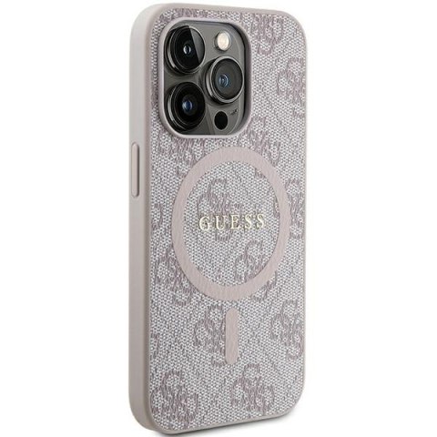 Guess nakładka do iPhone 13 Pro 6,1" GUHMP13LG4GFRP różowa HC MAGSAFE PU 4G RING CLASSIC LOGO Guess nakładka do iPhone 13 Pro 6,1" GUHMP13LG4GFRP różowa HC MAGSAFE PU 4G RING CLASSIC LOGO